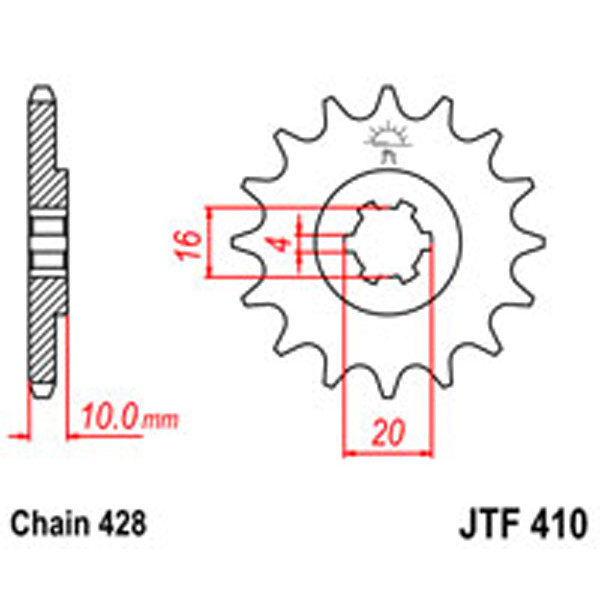 JT JT Gear Box Sprockets G/B 410-13